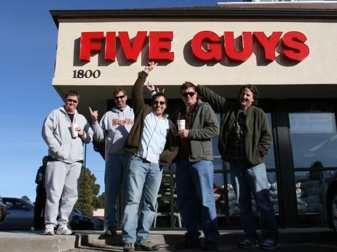 Five guys at Five Guys