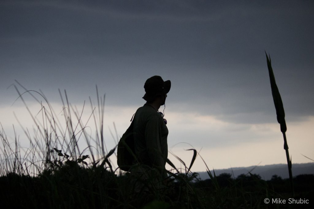 Mike of MikesRoadTrip at dusk in Chitwan